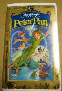   VHS Tape Masterpiece Peter Pan LE Movie Fully Restored 45th Anivsry