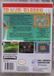   Warrior IV Nintendo NES Custom Game Case Quest 4 *NO GAME*  