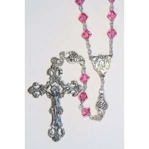  Rose Swarovski Crystal Rosary Jewelry