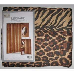    Leopard and Tiger Reversible Fabric Shower Curtain