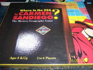 1993 Where in the USA is Carmen Sandiego? Board Game  