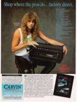 1991 PRINT AD FOR Carvin FET1000 Power Amp Winger BEACH  