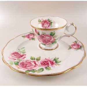  Queen Anne China LADY MARGARET Snack Plate & Cup Set 