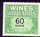 US #RE140 ~ 1942  IRS WINE REVENUE STAMP ~ ScCV=$4.50