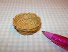 Miniature Resin Wicker Basket (Small Round) A+ Value DOLLHOUSE 