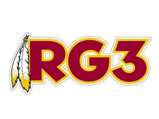 REDSKINS RG3 DECAL / STICKER 5  