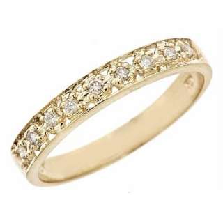11ct Diamond Wedding Anniversary Band Ring 10k Yellow Gold  