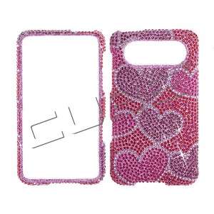 Hearts Pink BLING COVER CASE SKIN 4 T MOBILE HTC HD7  