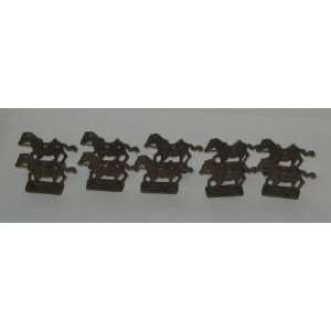 War Age of Imperialism Game Part   Set of 10 Brown Horses 