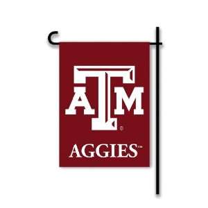  NCAA Texas A & M Aggies 2 Sided Garden Flag w/pole 