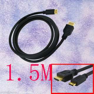 Mini HDMI Video Cable for Canon 60D/7D/550D/Rebel T2i  