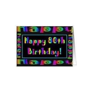  80th Birthday   Rainbow Letters Card Toys & Games