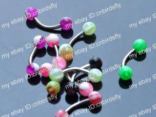 1cm ball size 5mm material 316l surgical stainless steel acrylic