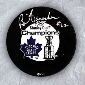  BRIAN CONACHER Toronto Maple Leafs SIGNED 67 Cup Puck 