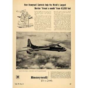  1951 Ad Honeywell Bomber Autopilot B 36 Airplane Engine 
