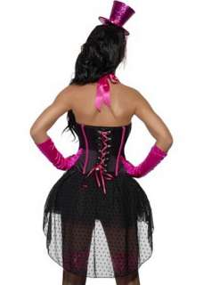 Saloon Girl Burlesque Cabaret Costume Fancy Party Dress Carnival 4PCS 