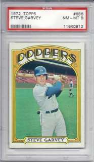 1972 Topps, #686 Steve Garvey High# Dodgers, PSA 8 NMMT  