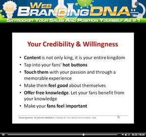 Web Branding DNA Video Tutorials Course + 5 PDF + Audios WIth MRR On 