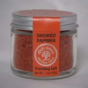 didi davis food Smoked Paprika Salt   1.5 oz Net Wt.  
