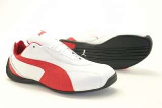 NEW PUMA PACE CAT WHITE RED TRAINERS SIZE 3 UK  