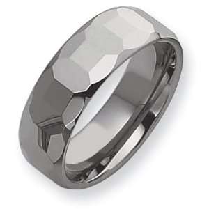    8mm Tungsten Ring with Cable Facets/Tungsten Carbide Jewelry