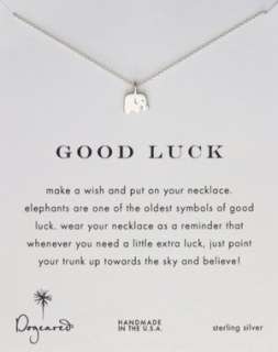   Good Luck Elephant Necklace, 18 Silver by Dogeared 