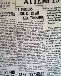 1932 MOUNDVILLE AL Alabama Tornado Disaster Newspaper *  