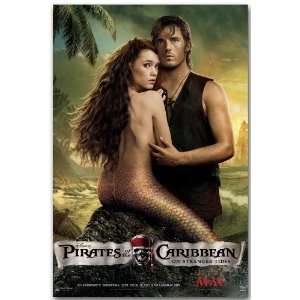 Pirates of The Caribbean Poster   on Stranger Tides 4 2011 Movie Flyer 
