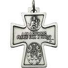 925 Sterling Silver Cross 4 way Medal Pendant Miracul