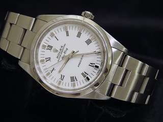 MENS STAINLESS STEEL ROLEX AIR KING NO DATE WATCH WHITE  