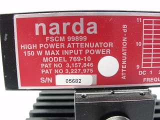 Narda 769 10 High Power Attenuator 150W  