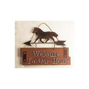  Saddle Up Welcome Horse Sign Patio, Lawn & Garden