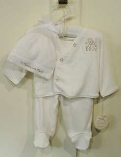 KYLE & DEENA WHITE BOYS 4 PC LAYETTE SET 3 6 M NWT  