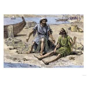   Galilee before Becoming Disciples of Jesus Premium Poster Print, 12x16