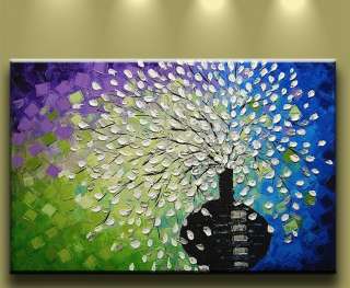 Oil Painting Modern Abstract Flowers Art Wall Decor Big  