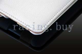   leather Case Smart Cover 360° Rotating Wake/Sleep Stand for iPad 2