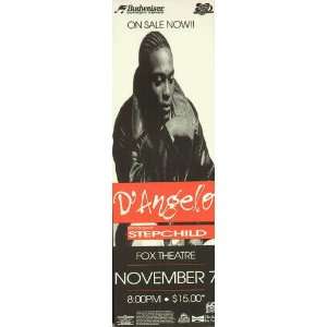  D Angelo Fox Original Concert Poster 1995