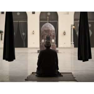  Man Praying at the Mosque of Al Hakim, Cairo, Egypt, North 