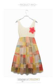 Korean Sleeveless Mix Color Knit Dress,8111G,BNWT, 1 sz  