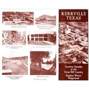  Kerrville Texas Brochure with Photos & Maps 1950s Hill 