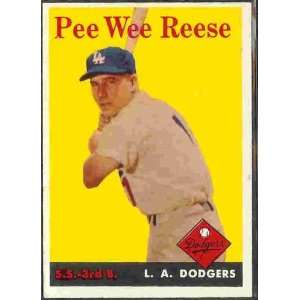  1958 Topps #375 Pee Wee Reese   L.A. Dodgers (Baseball 