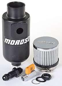 moroso 85404 oil breather tank jegs oil breather tank 8an inlet and