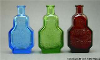 Wheaton Glass The Kings Patent Balsam of Life Medicine Bottles 
