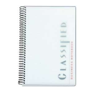  Classified Business Notebook, 8.5 x 5.5 Inches, Clear Plastic Cover 