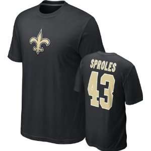 Darren Sproles #43 Black Nike New Orleans Saints Name 
