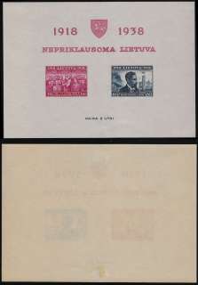Lithuania, 1939, SC 309b, mint, imperf, Souvenir Sheet. c3385  