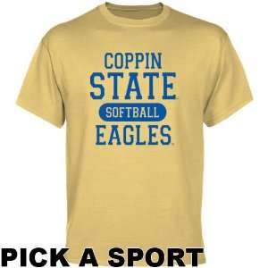  Coppin State Eagles Light Gold Custom Sport T shirt 