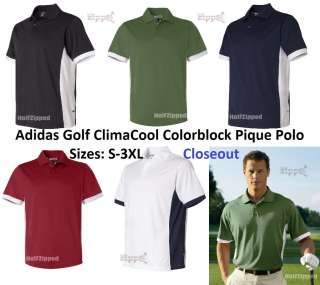 Adidas Golf ClimaCool Colorblock Pique Polo Shirt A28 S 3XL CLOSEOUT 