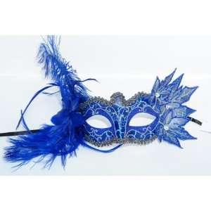   Masquerade Feather Mask Venetian Style Halloween Mask Toys & Games