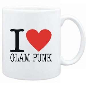  Mug White  I LOVE Glam Punk  Music